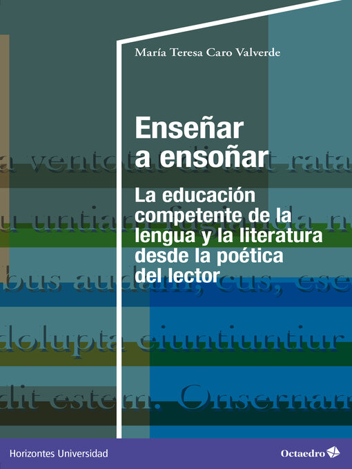 Title details for Enseñar a ensoñar by María Teresa Caro Valverde - Available